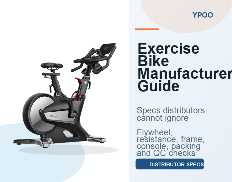 Exercise bike manufacturer guide cover image with YPOO spin bike product