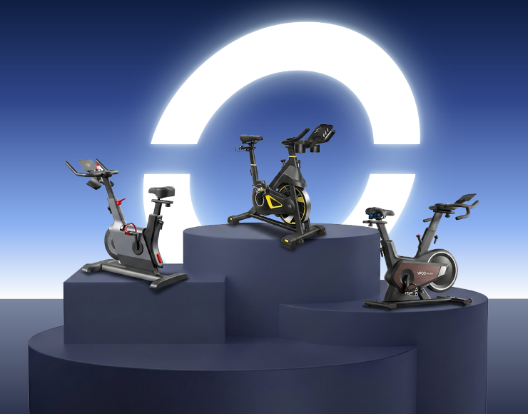 YPOO spin bike and exercise bike product display for manufacturing gym equipment buying guide